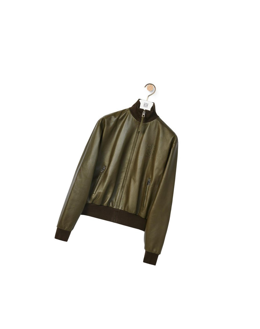 Loewe Bomber jacket in nappa Kaki Oscuro Verdes | PNUEQ-8630