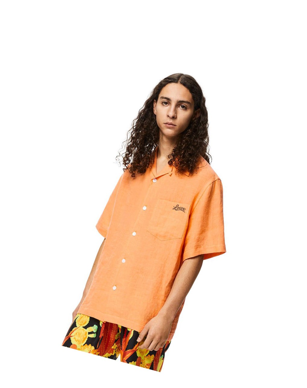 Loewe Bowling shirt in linen Mandarin | ZRVYA-6580