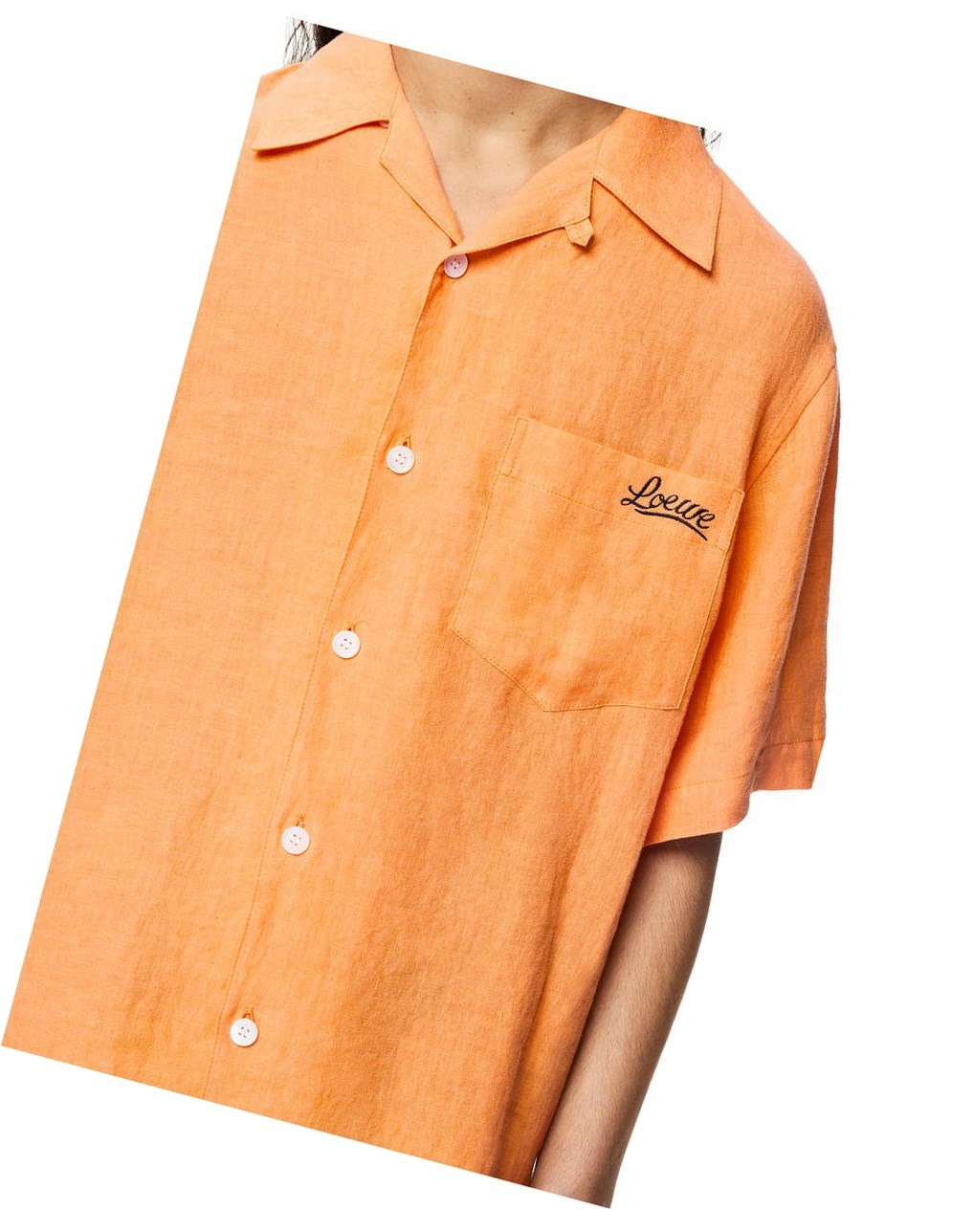 Loewe Bowling shirt in linen Mandarin | ZRVYA-6580
