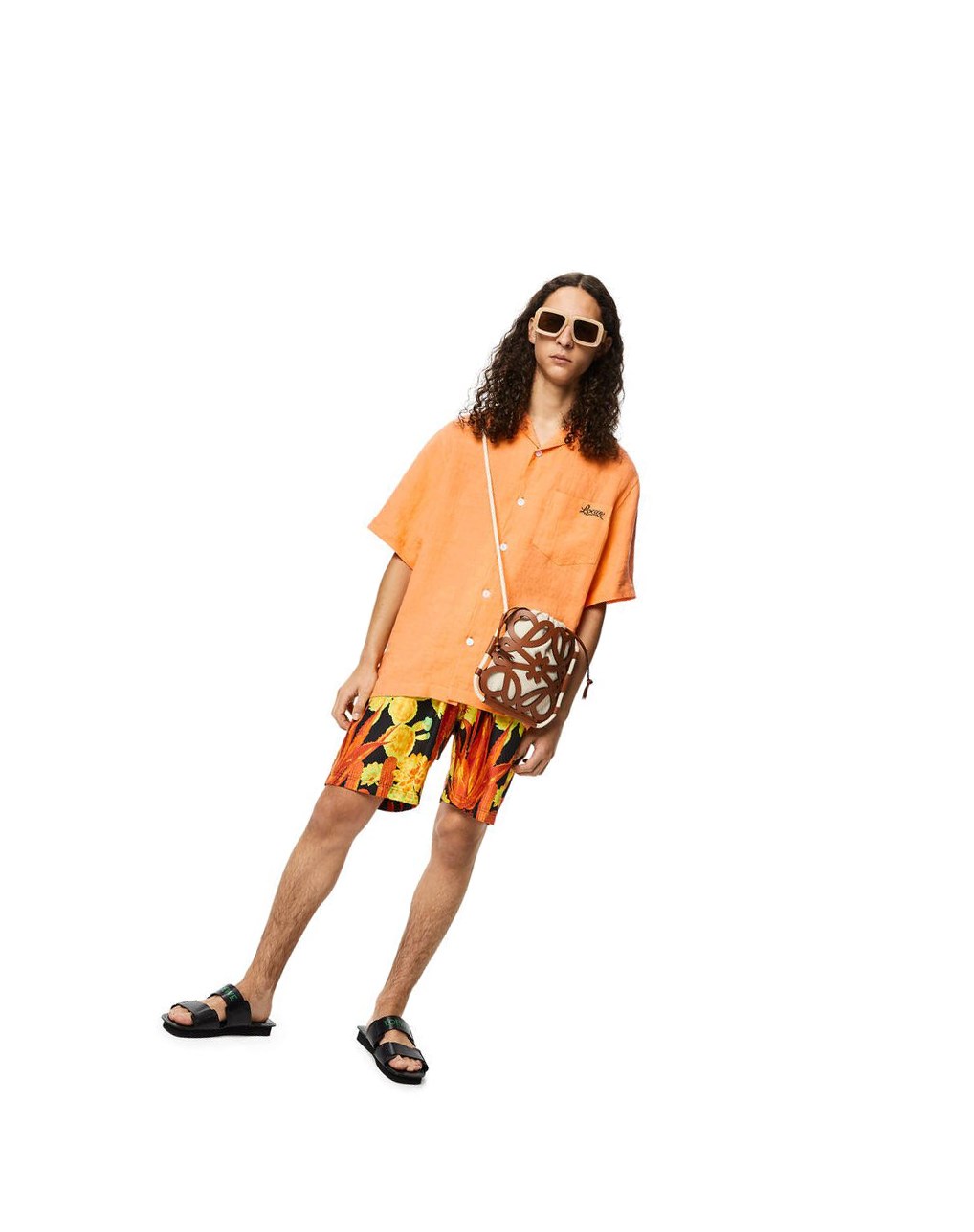 Loewe Bowling shirt in linen Mandarin | ZRVYA-6580