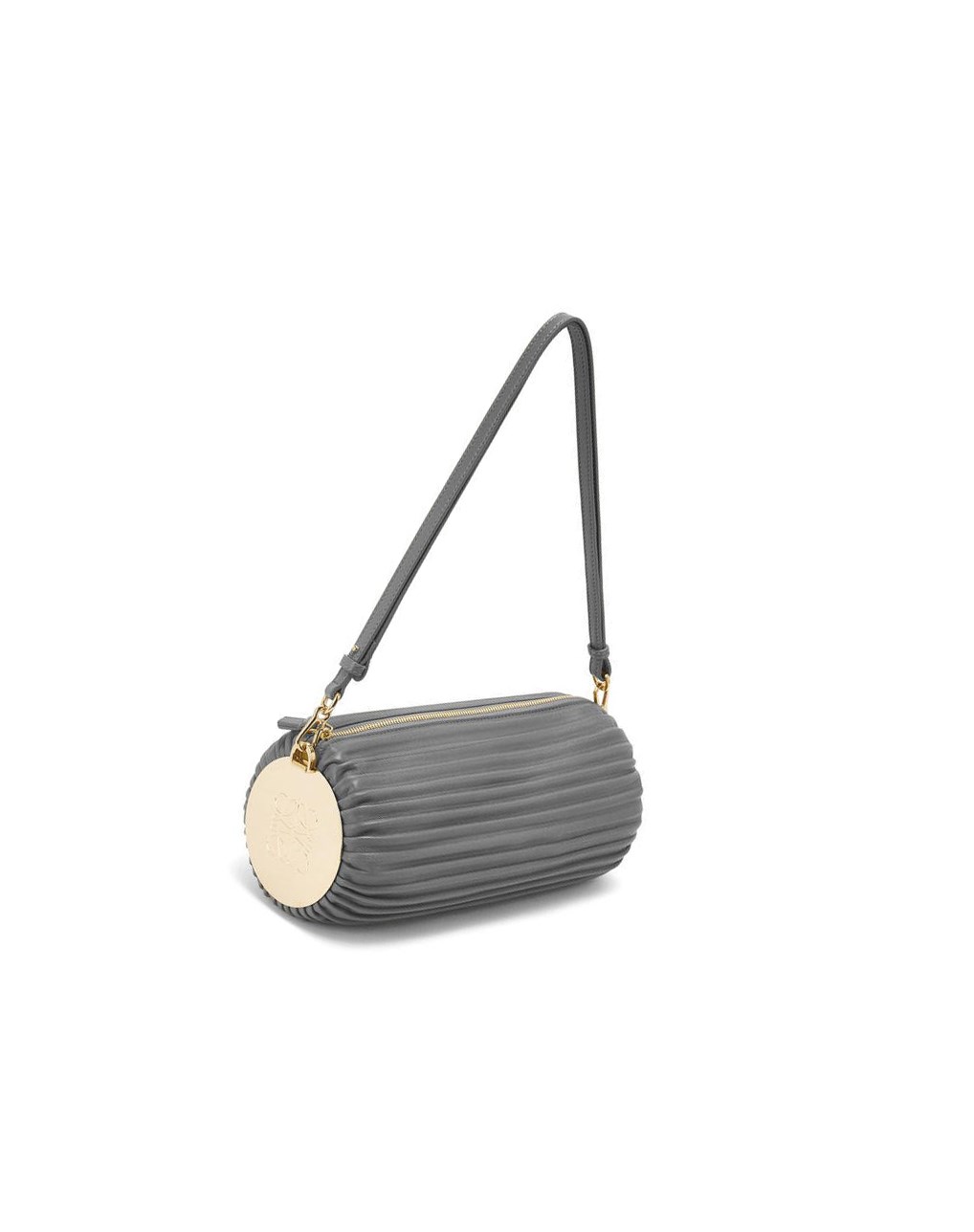 Loewe Bracelet pouch in nappa calfskin and brass Grises | GQIHL-4325
