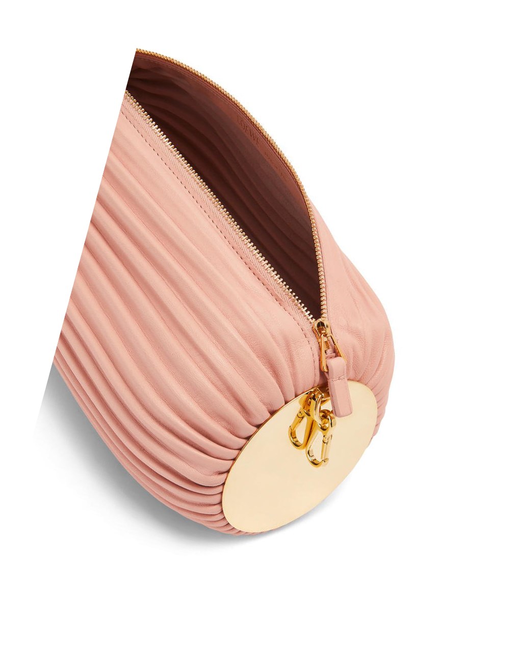 Loewe Bracelet pouch in nappa calfskin and brass Rosas | YXCLK-8507