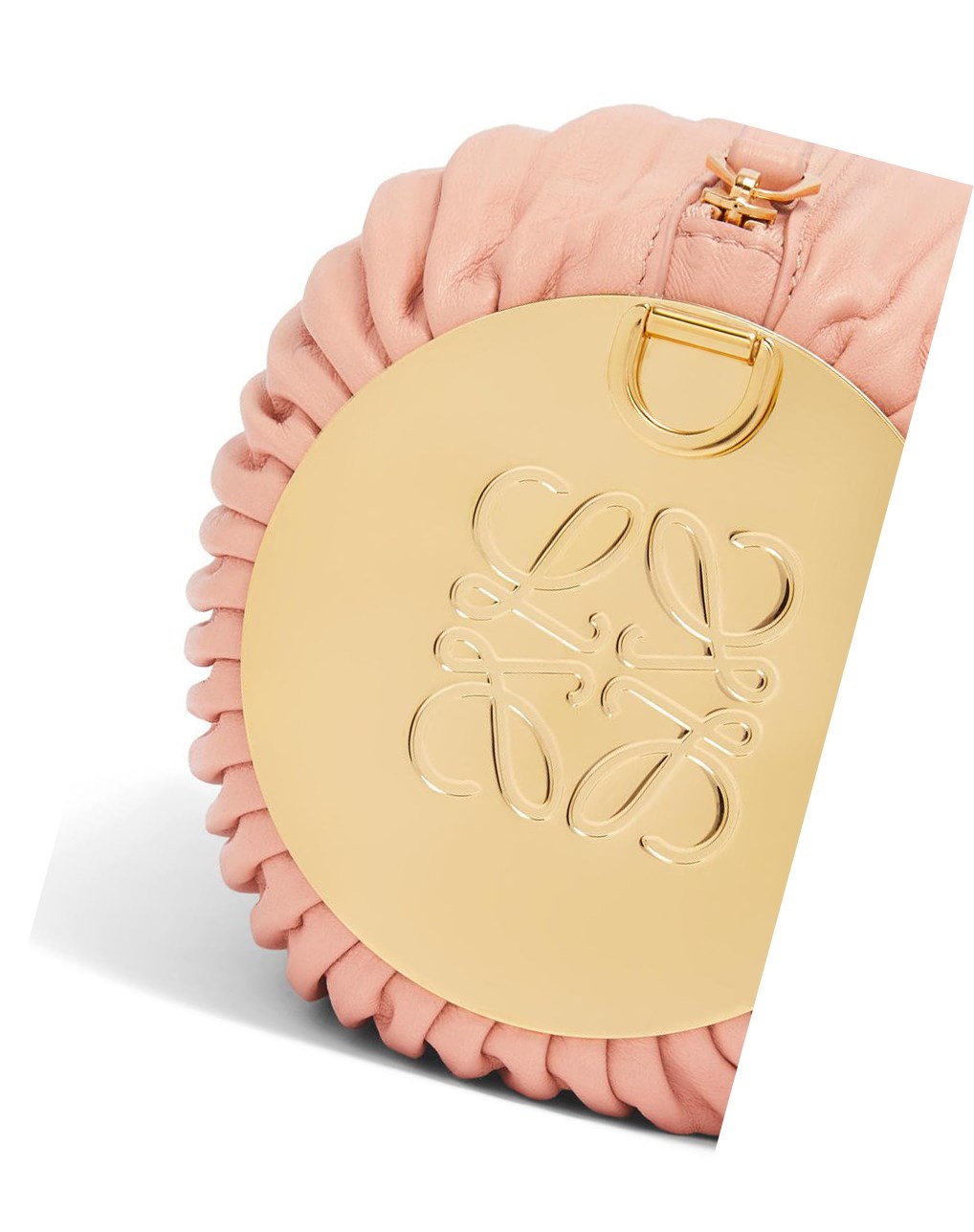 Loewe Bracelet pouch in nappa calfskin and brass Rosas | YXCLK-8507