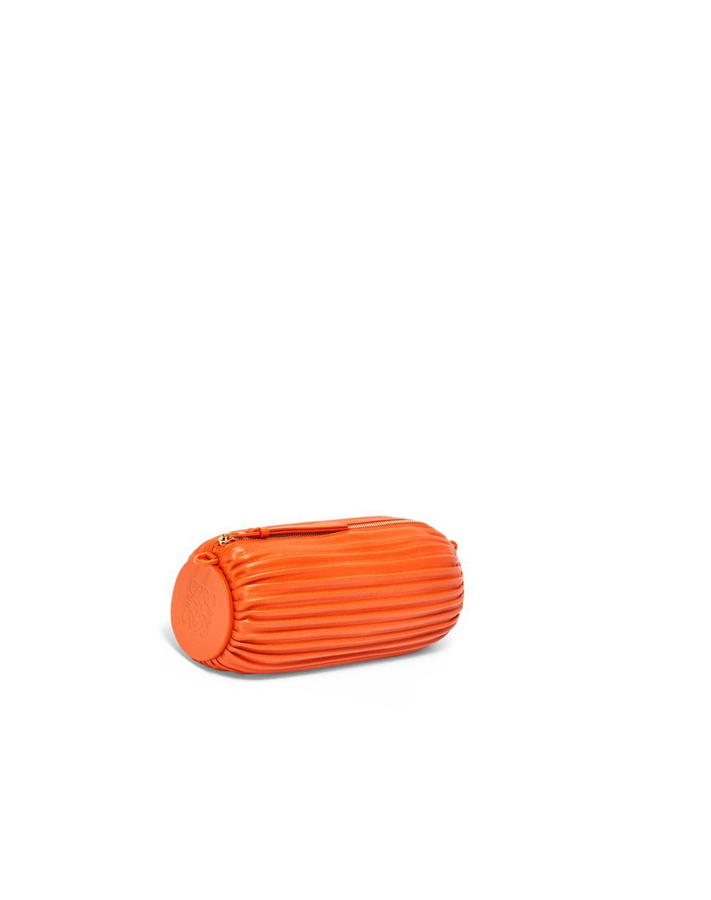 Loewe Bracelet pouch in pleated nappa Naranjas | GOBDC-2394