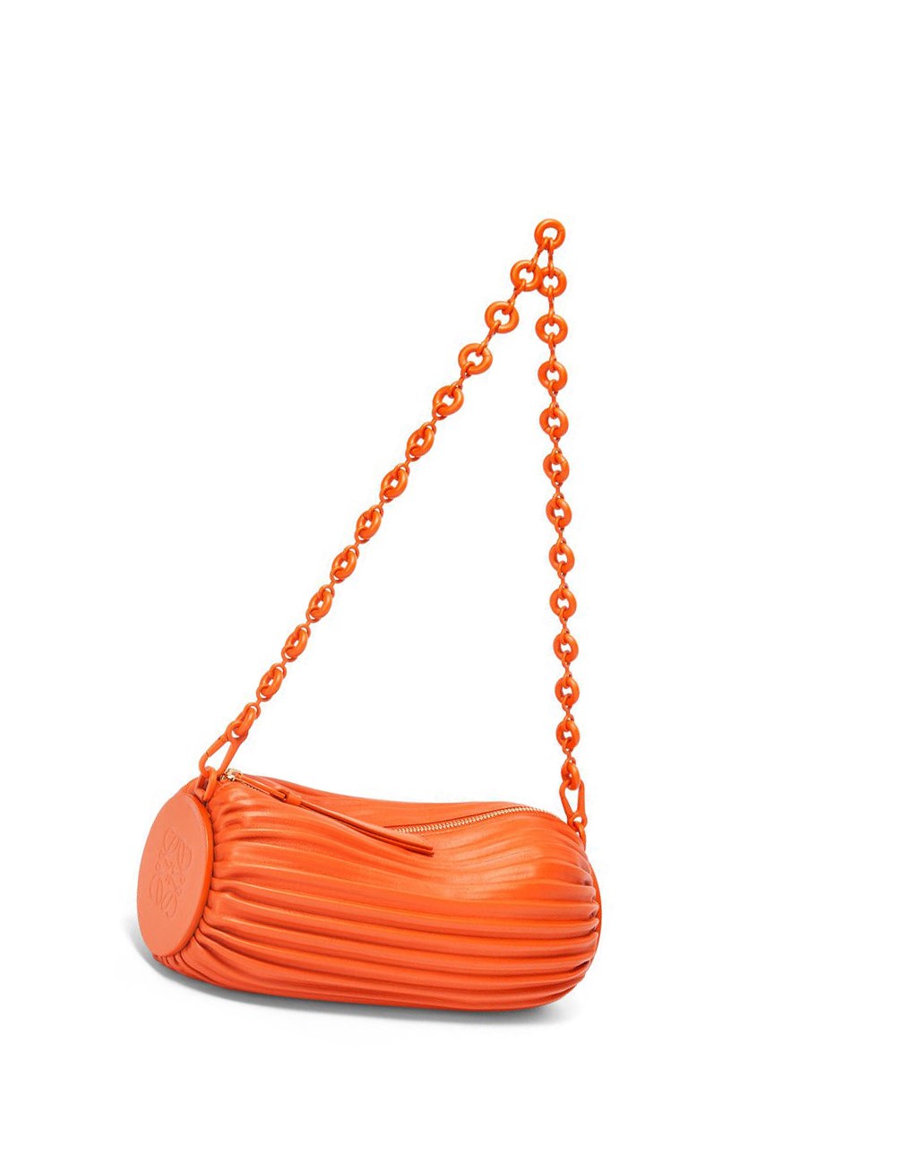 Loewe Bracelet pouch in pleated nappa Naranjas | GOBDC-2394