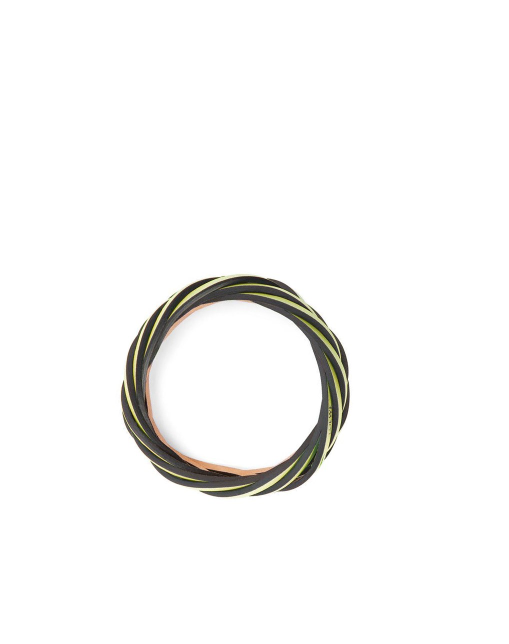 Loewe Braided bangle in classic calfskin Verdes | MPBYR-4180
