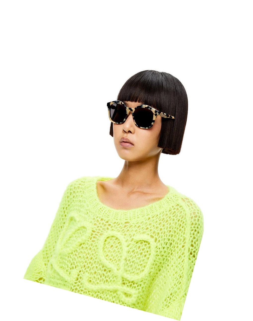 Loewe Browline sunglasses in acetate Negros Blancos | HQKCG-4309
