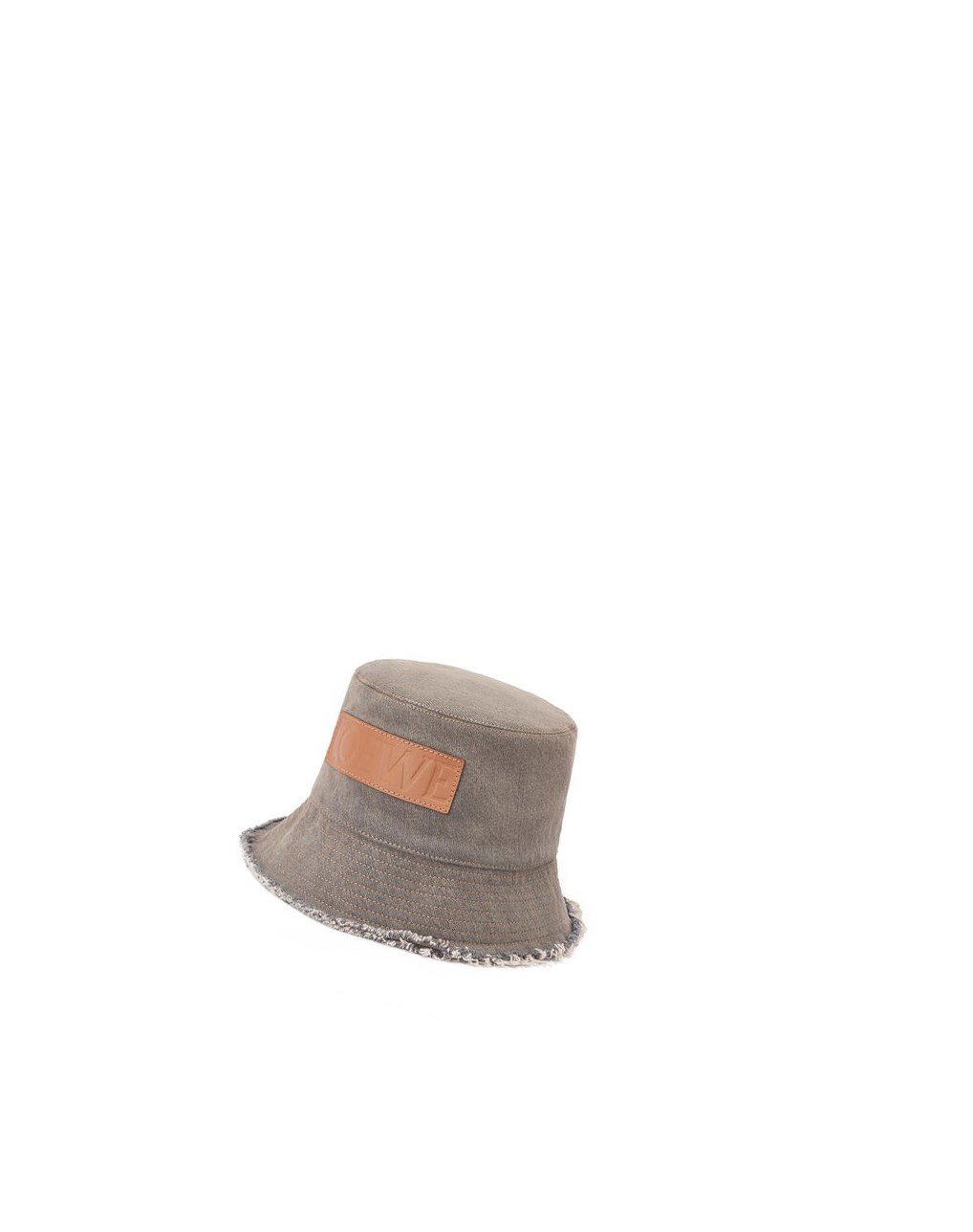 Loewe Bucket hat in denim calfskin Marrom | NBFYE-1053