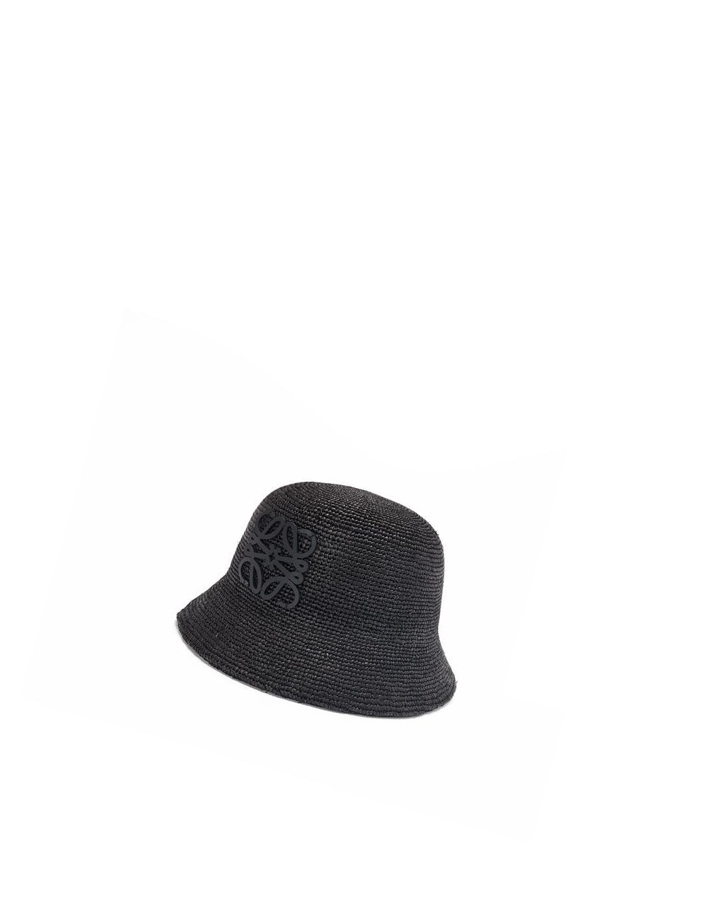 Loewe Bucket hat in raffia and calfskin Negros | HWNBL-5048