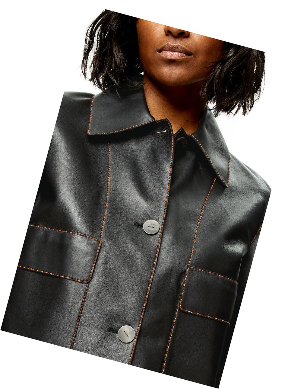 Loewe Button jacket in nappa Negros | SRZWJ-4296