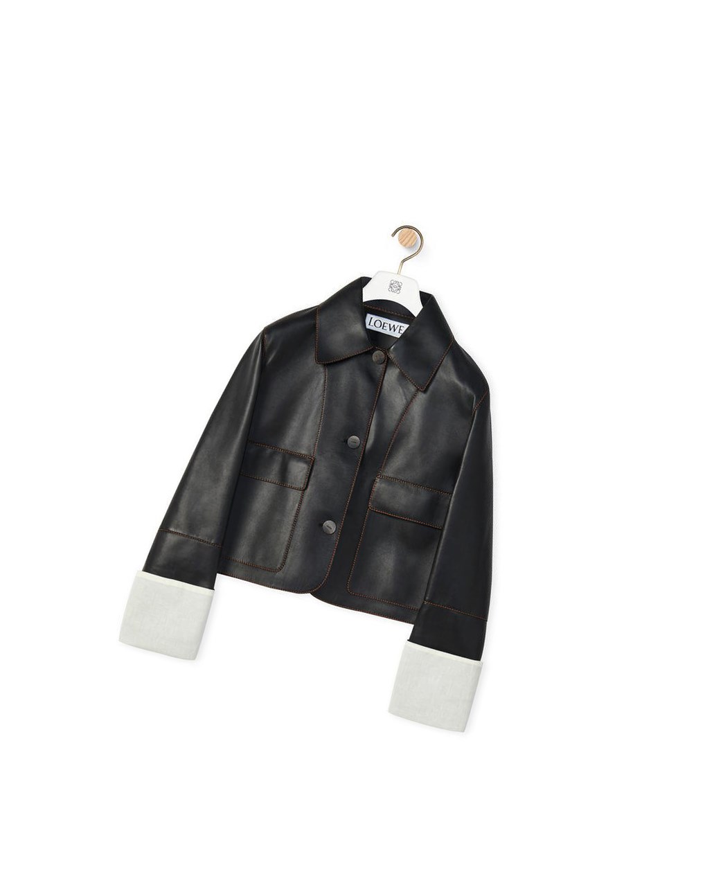 Loewe Button jacket in nappa Negros | SRZWJ-4296