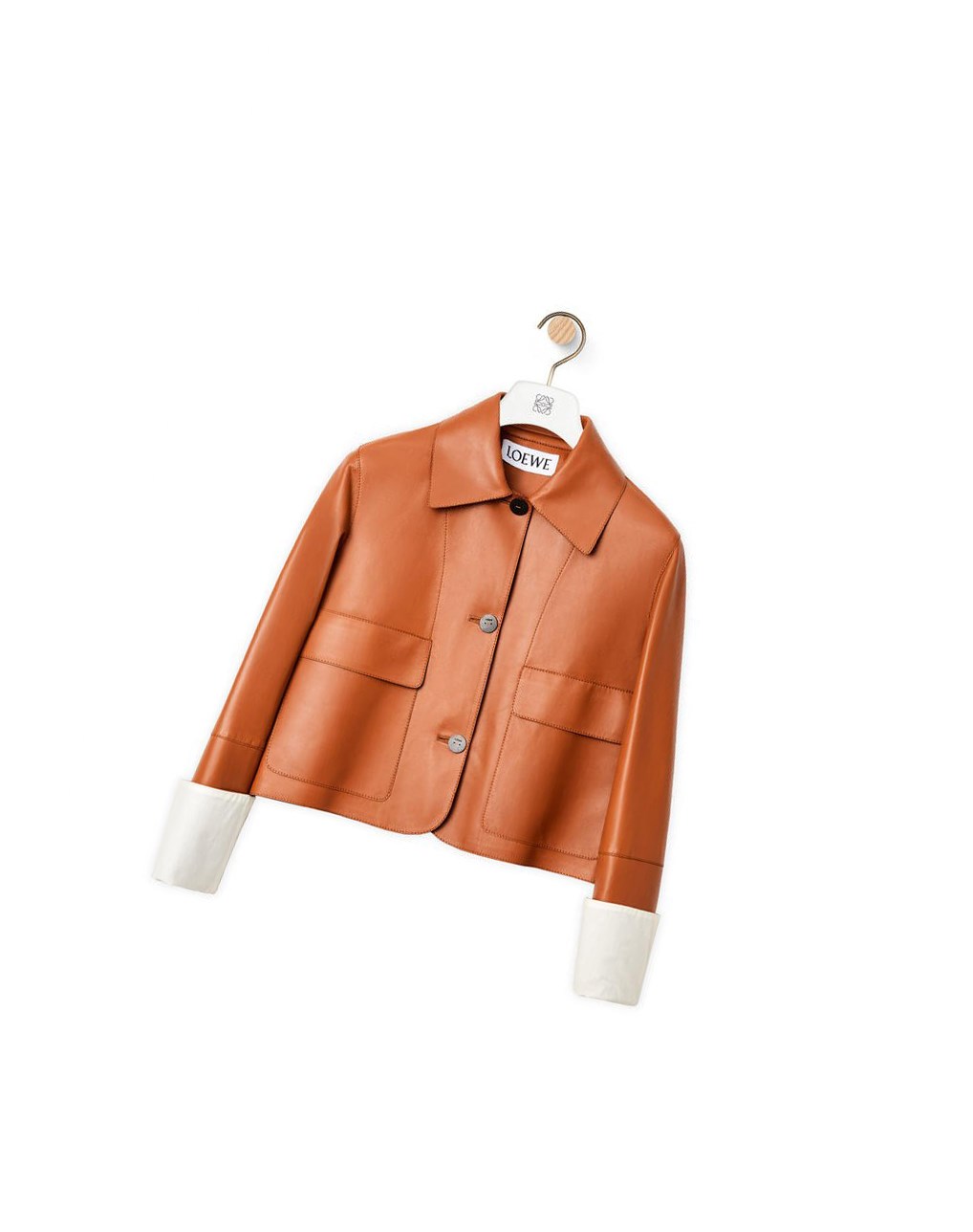 Loewe Button jacket in nappa Tan | ZUXEM-3609