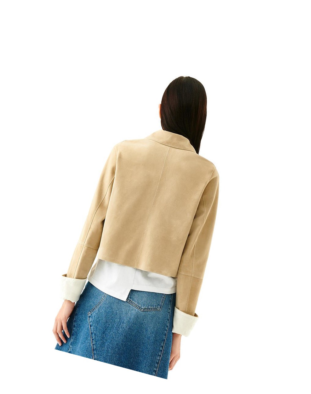 Loewe Button jacket in suede Dorados | BWYAU-7410