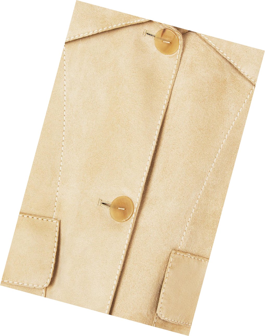 Loewe Button jacket in suede Dorados | BWYAU-7410