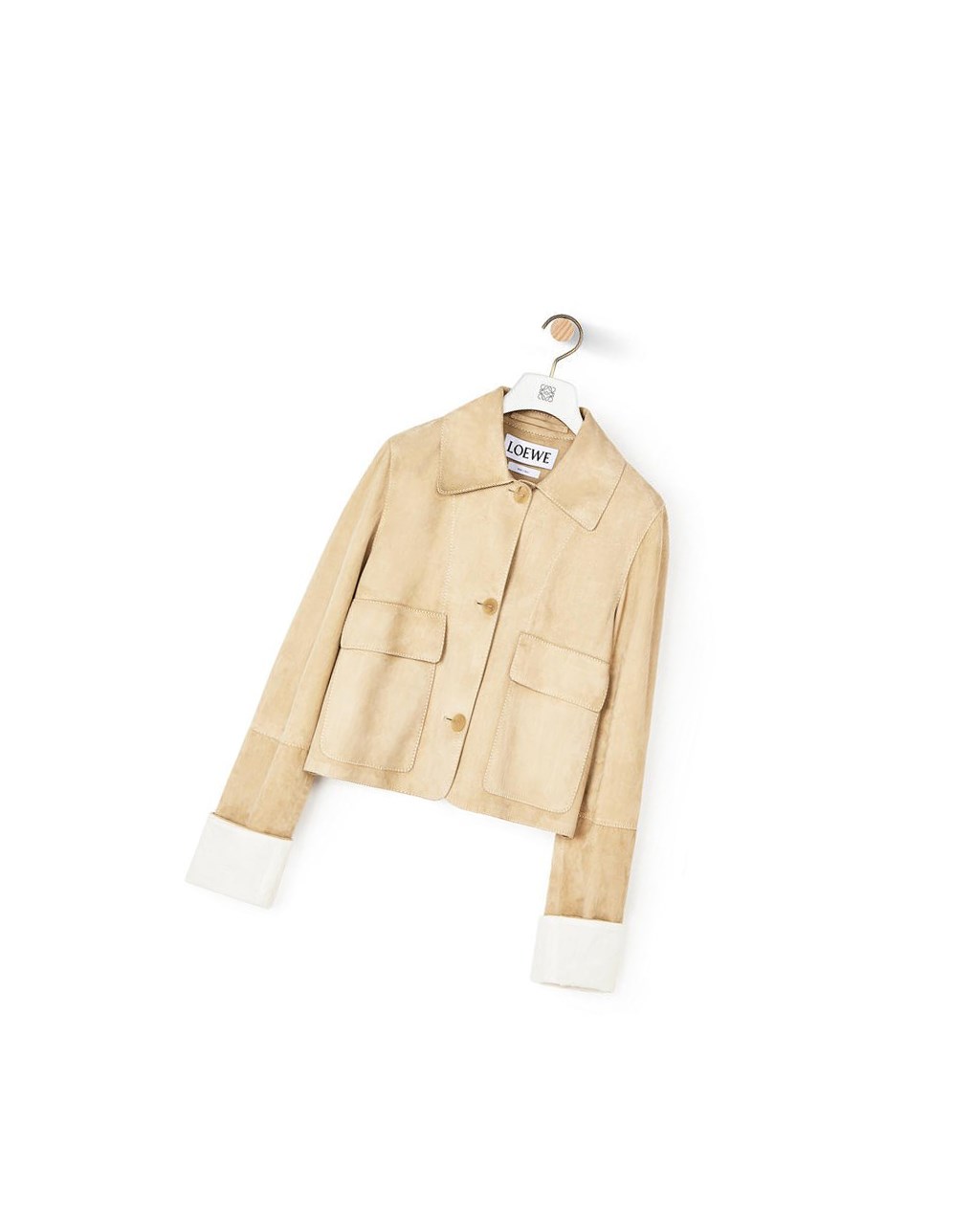 Loewe Button jacket in suede Dorados | BWYAU-7410