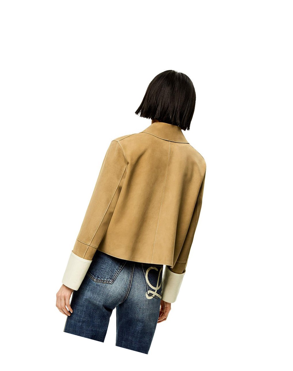 Loewe Button jacket in suede Dorados | UXNDZ-8370