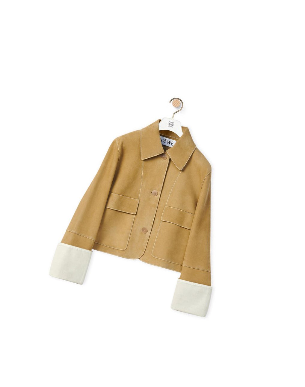 Loewe Button jacket in suede Dorados | UXNDZ-8370