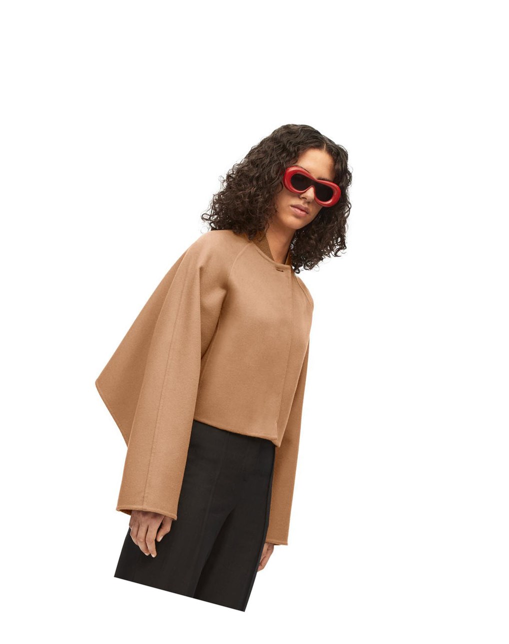 Loewe Button jacket in wool and cashmere Camel | PICOH-0539