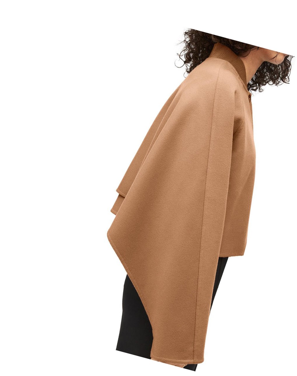 Loewe Button jacket in wool and cashmere Camel | PICOH-0539