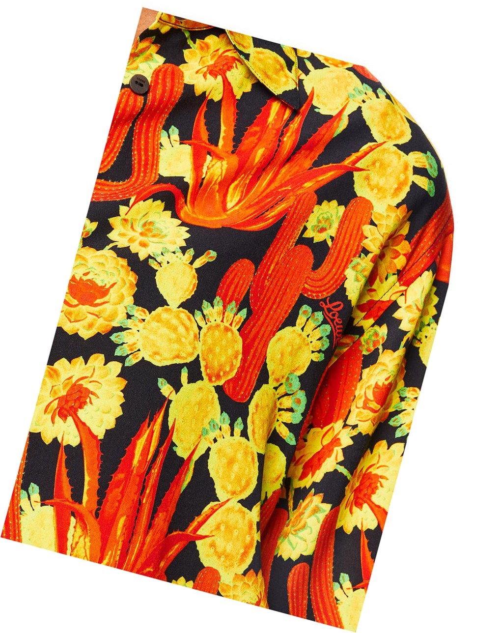 Loewe Cactus print shirt in viscose Negros Naranjas Dorados | BWXTJ-9457