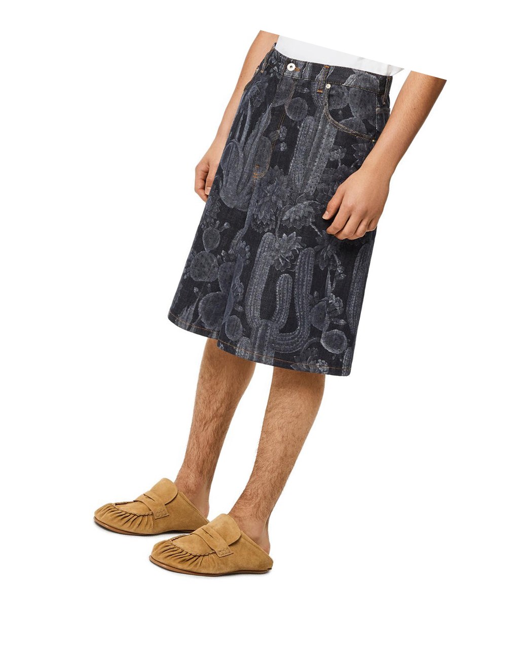 Loewe Cactus print shorts in cotton Negros | PZNYS-6295