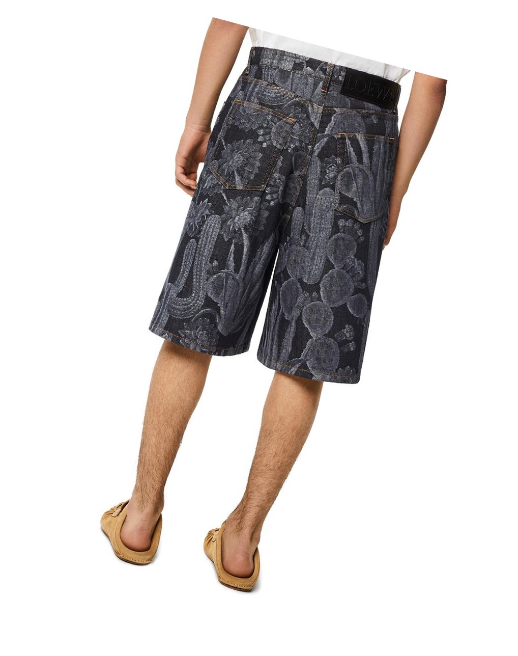 Loewe Cactus print shorts in cotton Negros | PZNYS-6295