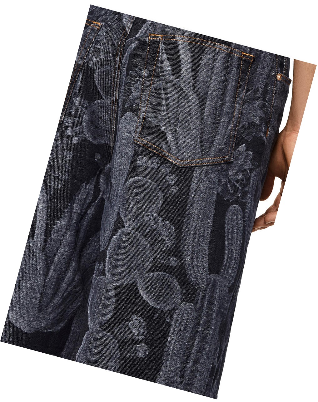 Loewe Cactus print shorts in cotton Negros | PZNYS-6295