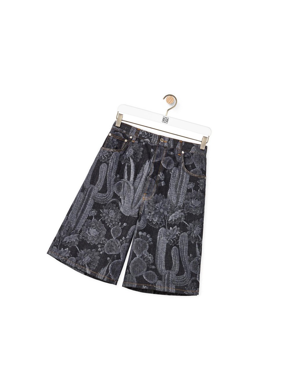 Loewe Cactus print shorts in cotton Negros | PZNYS-6295