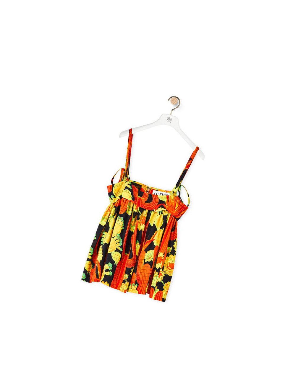 Loewe Cactus print top in viscose Negros Naranjas Dorados | OJFNM-1987