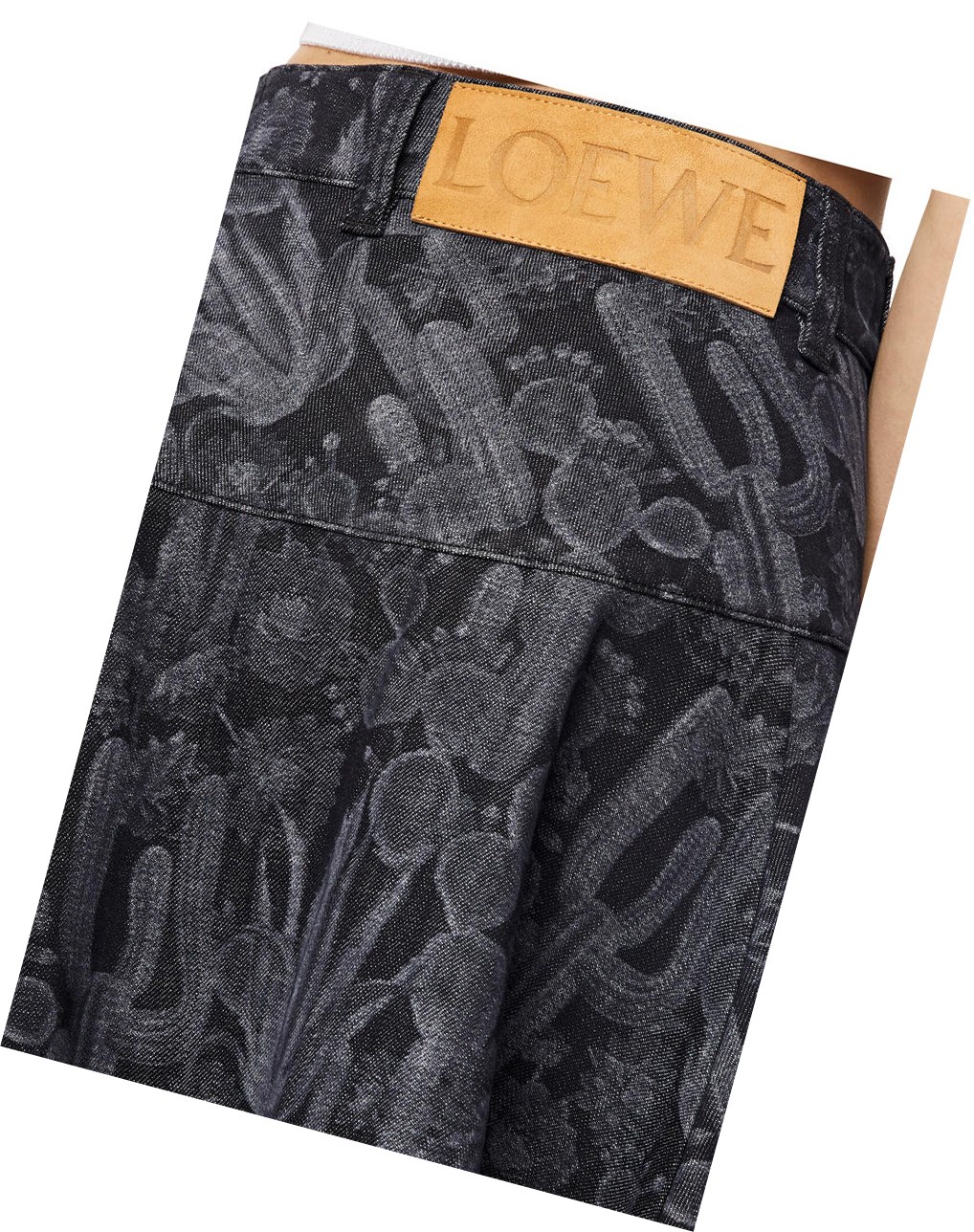 Loewe Cactus skirt in denim Negros Blancos | IQXCH-7809