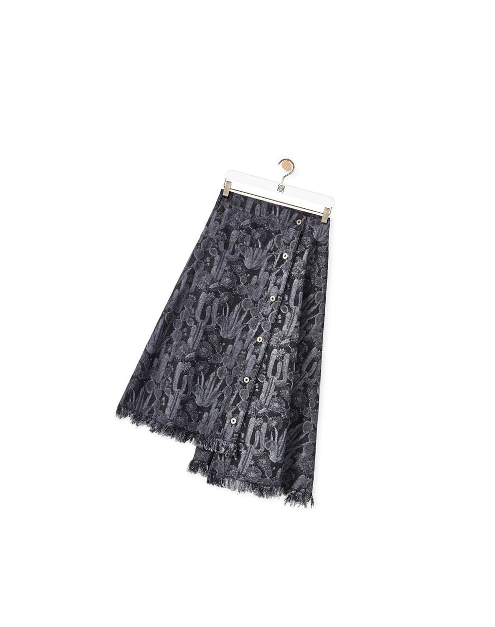Loewe Cactus skirt in denim Negros Blancos | IQXCH-7809