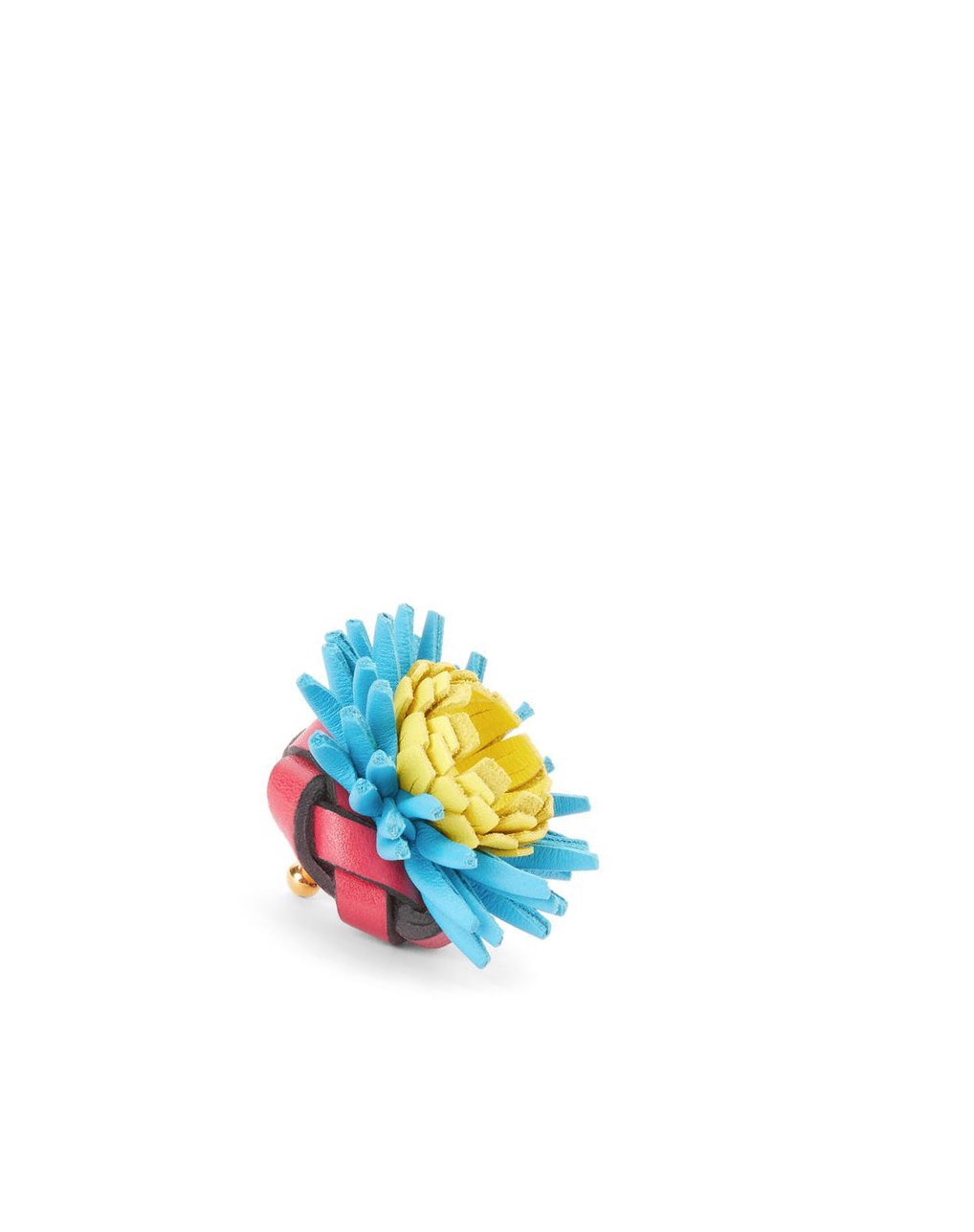 Loewe Cactus stud flower in classic calfskin Rosas Azules | TCLBK-5310