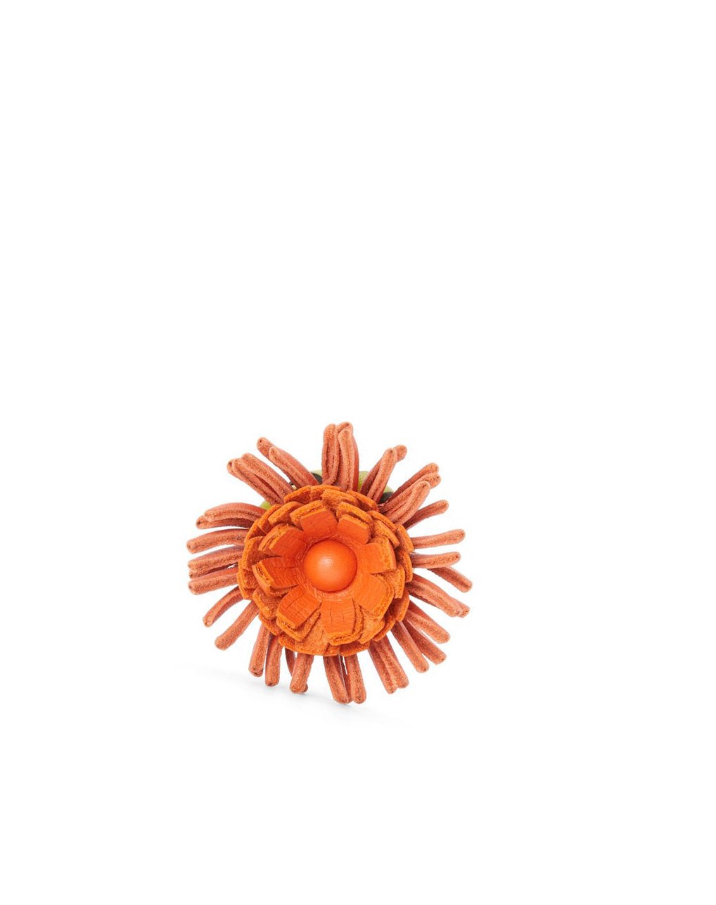 Loewe Cactus stud flower in classic calfskin Verdes Coral | WNLST-2854