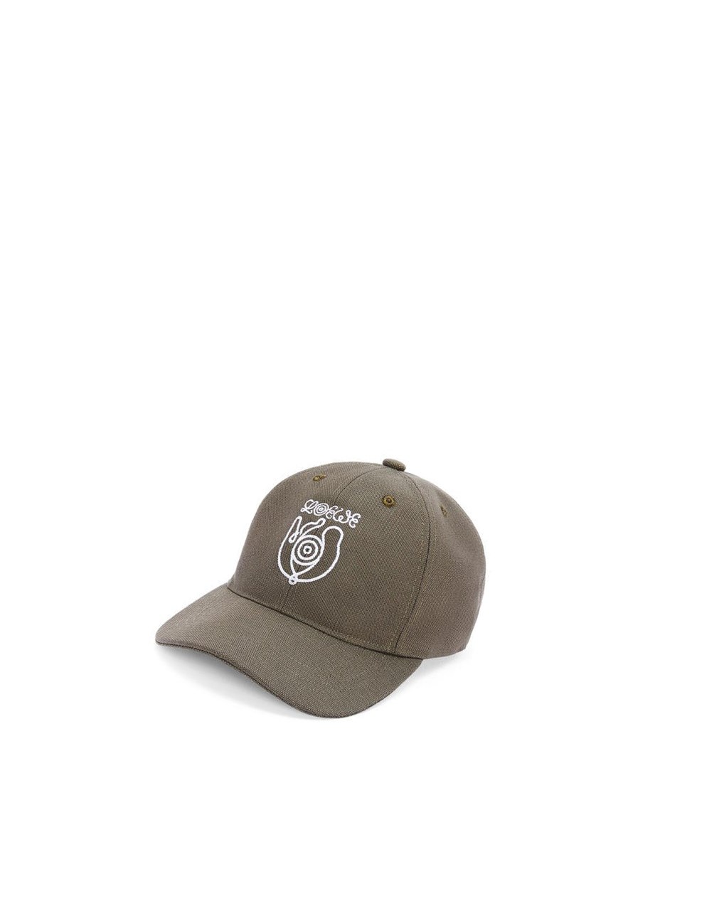 Loewe Cap in canvas Kaki Verdes | DGOWH-1475