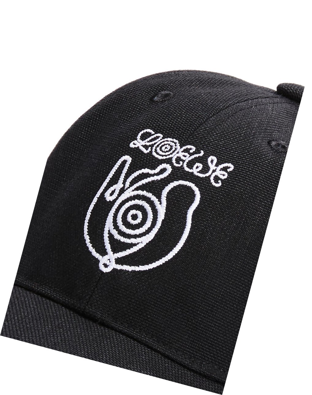 Loewe Cap in canvas Negros | LYMDJ-7580