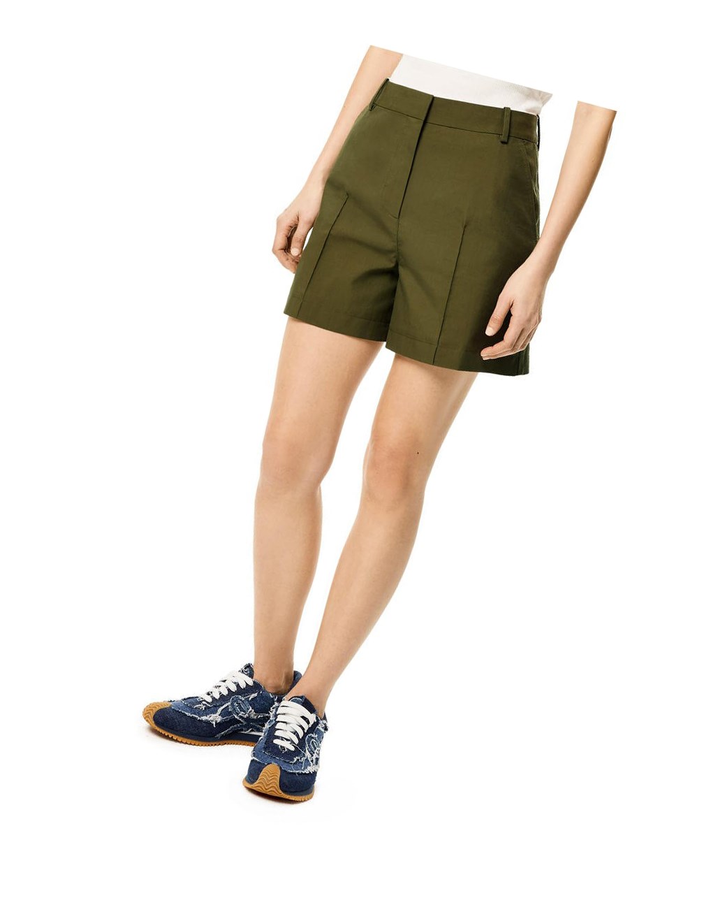 Loewe Cargo shorts in cotton Verdes | OHARX-5624