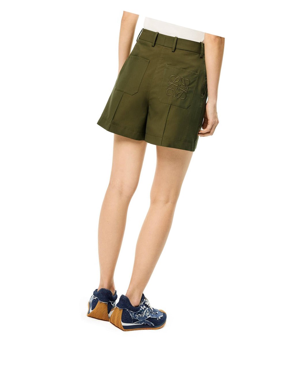 Loewe Cargo shorts in cotton Verdes | OHARX-5624