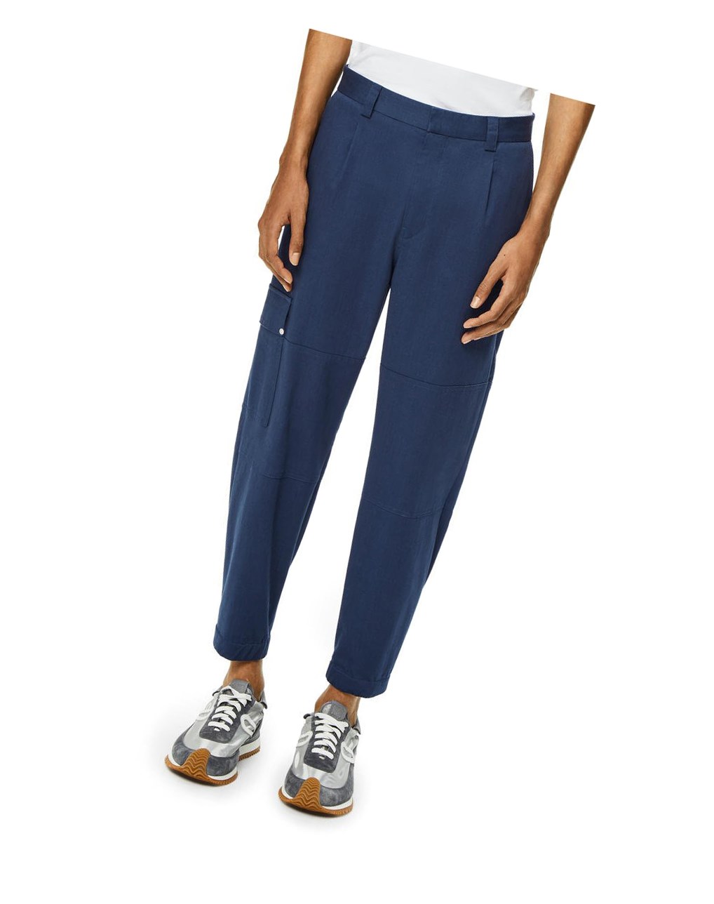 Loewe Cargo trousers in cotton Petroleum | GDZRA-8927