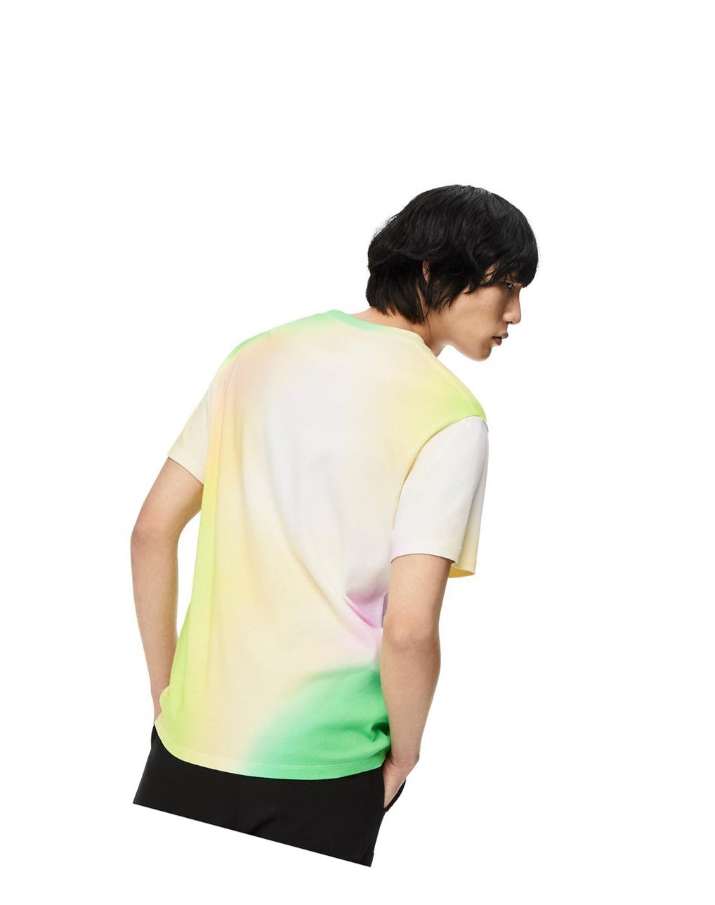 Loewe Cat all-over print T-shirt in cotton Blancos Multicolor | CJSNX-7524