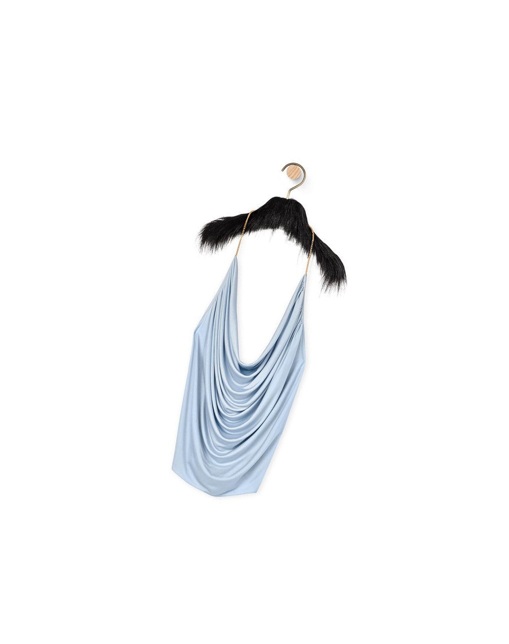 Loewe Chain draped top in silk Azules | RUVQM-3901