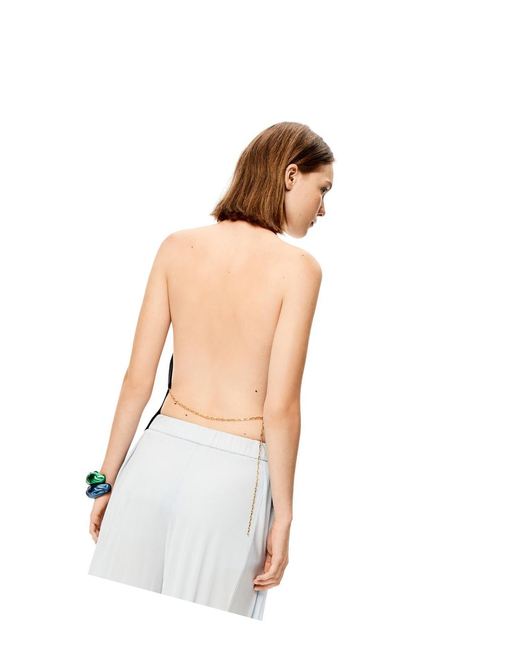 Loewe Chain draped top in silk Negros | AIRMX-5917