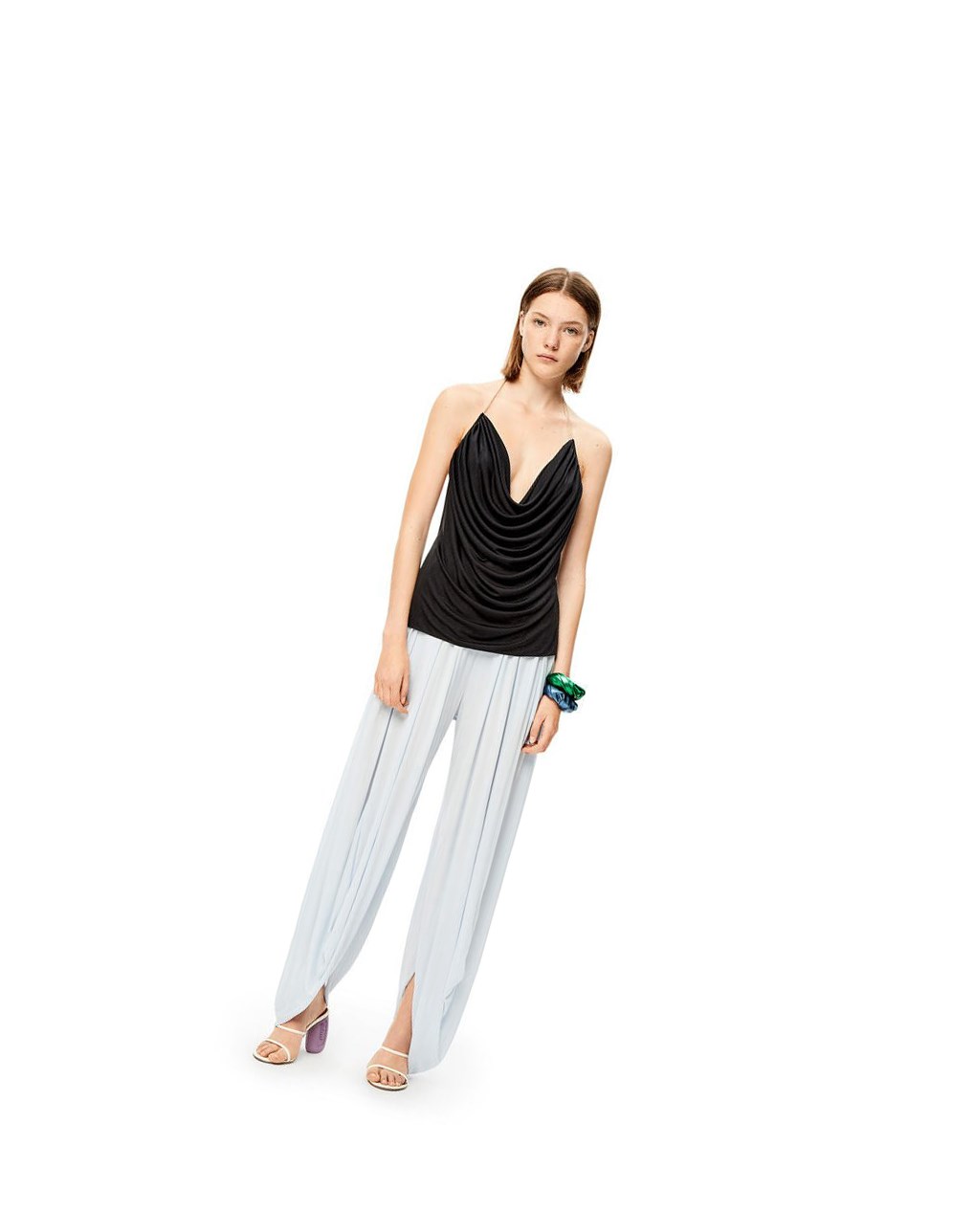 Loewe Chain draped top in silk Negros | AIRMX-5917