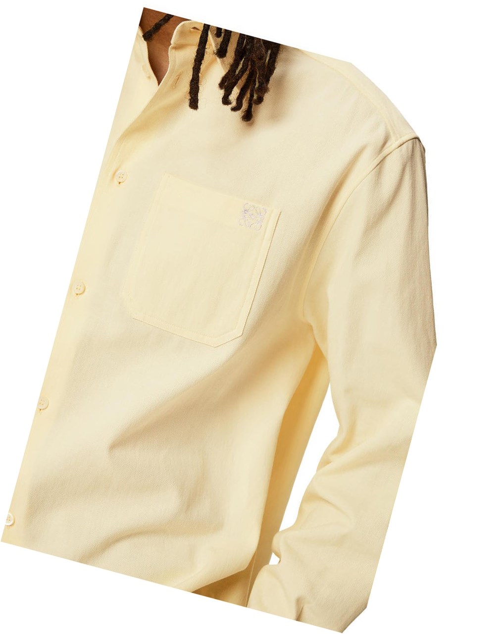 Loewe Chest pocket check shirt in cotton Amarillos | DFRIT-2175