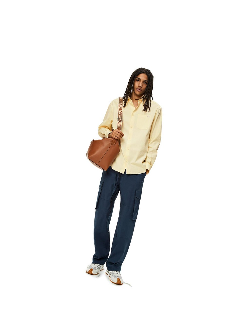 Loewe Chest pocket check shirt in cotton Amarillos | DFRIT-2175