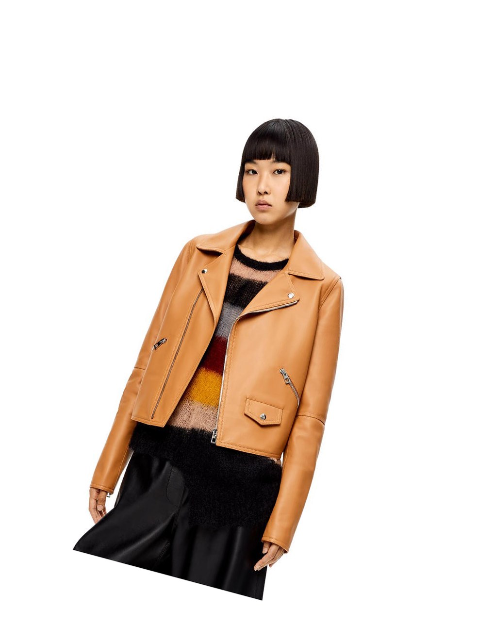 Loewe Ciclismo jacket in nappa Warm Desert | UFEWL-7124