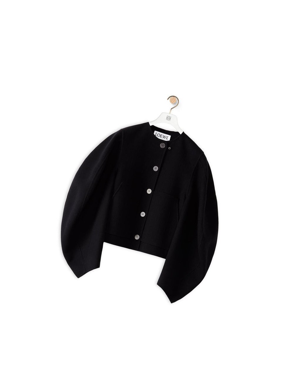 Loewe Circular sleeve button jacket in wool and cashmere Negros | PVDMG-9046