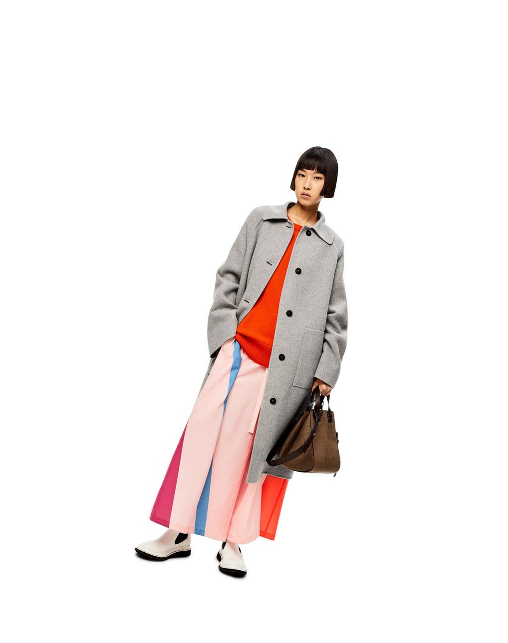 Loewe Coat in cashmere Grises | FHWAS-2083