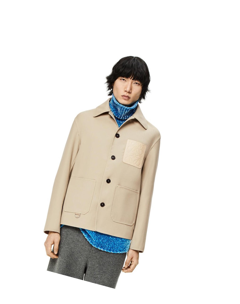 Loewe Colombo workwear jacket in wool Grises | HBACX-4598