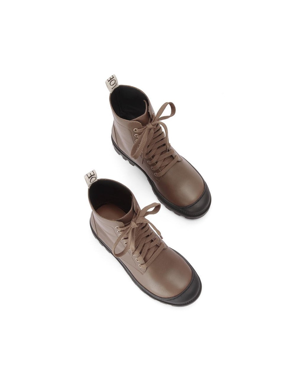 Loewe Combat boot in calfskin Kaki Verdes | EVRAC-7105