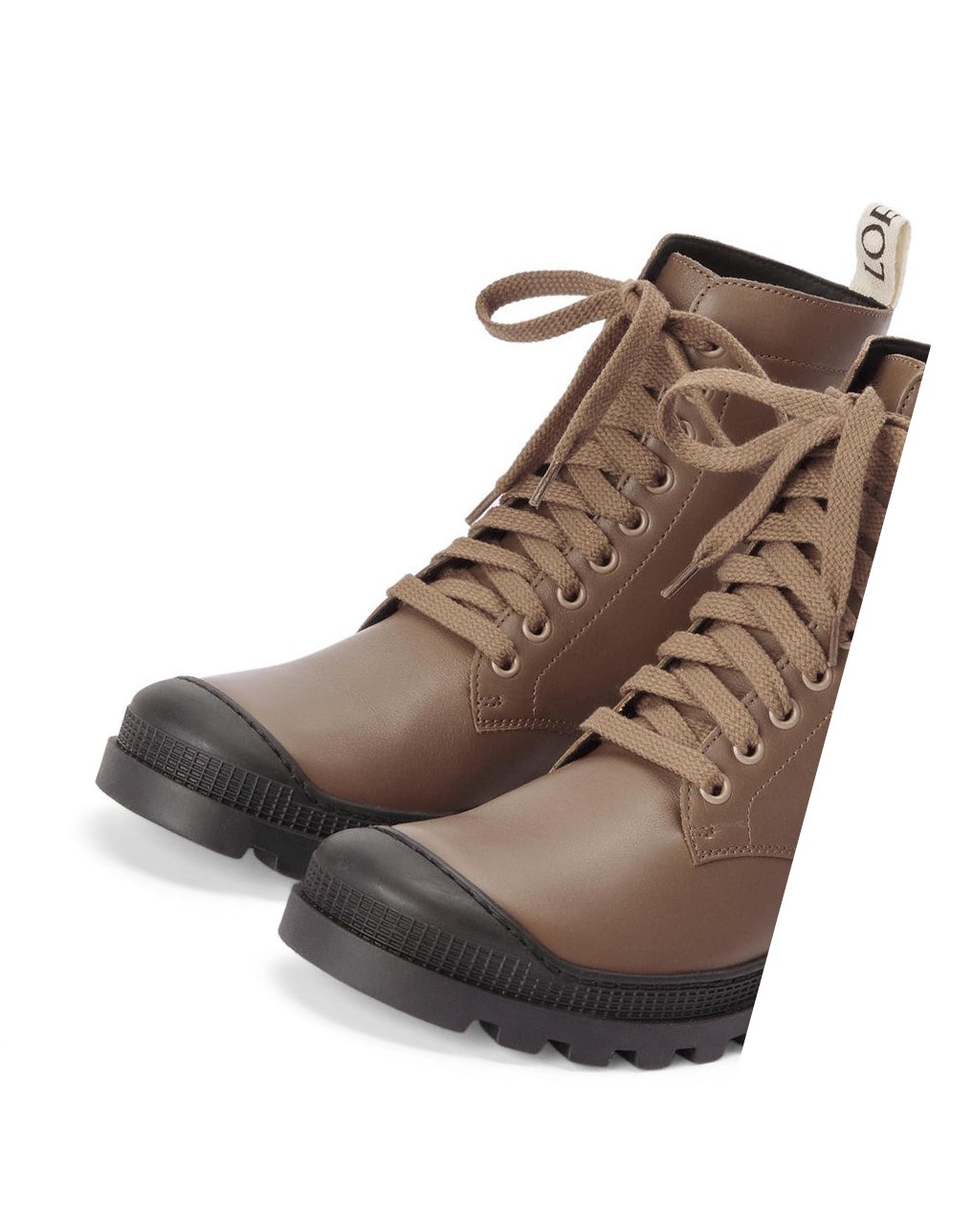 Loewe Combat boot in calfskin Kaki Verdes | EVRAC-7105